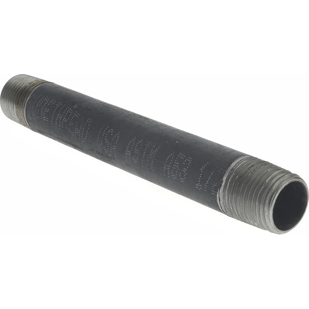 Value Collection Black Pipe Nipple: 1/2" Dia x 6" Long, Schedule 40 - NB04060