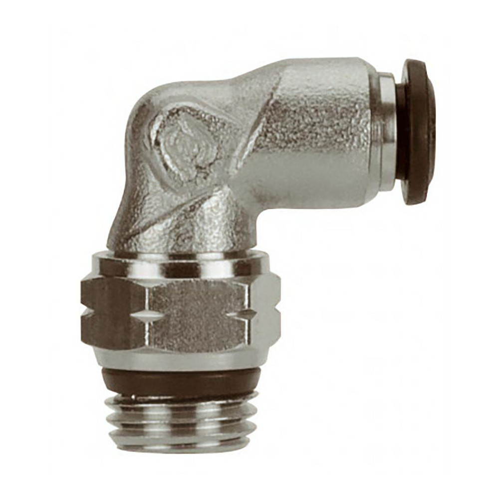 Aignep USA Push-to-Connect Tube x Universal Thread Fitting: Swivel Elbow, Universal, 6.00 mm OD - 50110N-6-1/4