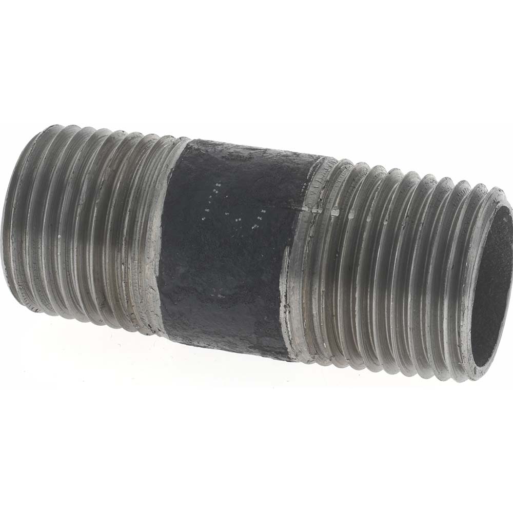 Value Collection Galvanized Pipe Nipple: 1/2", 2-1/2" Long, Schedule 40, Steel - MSCNG04025