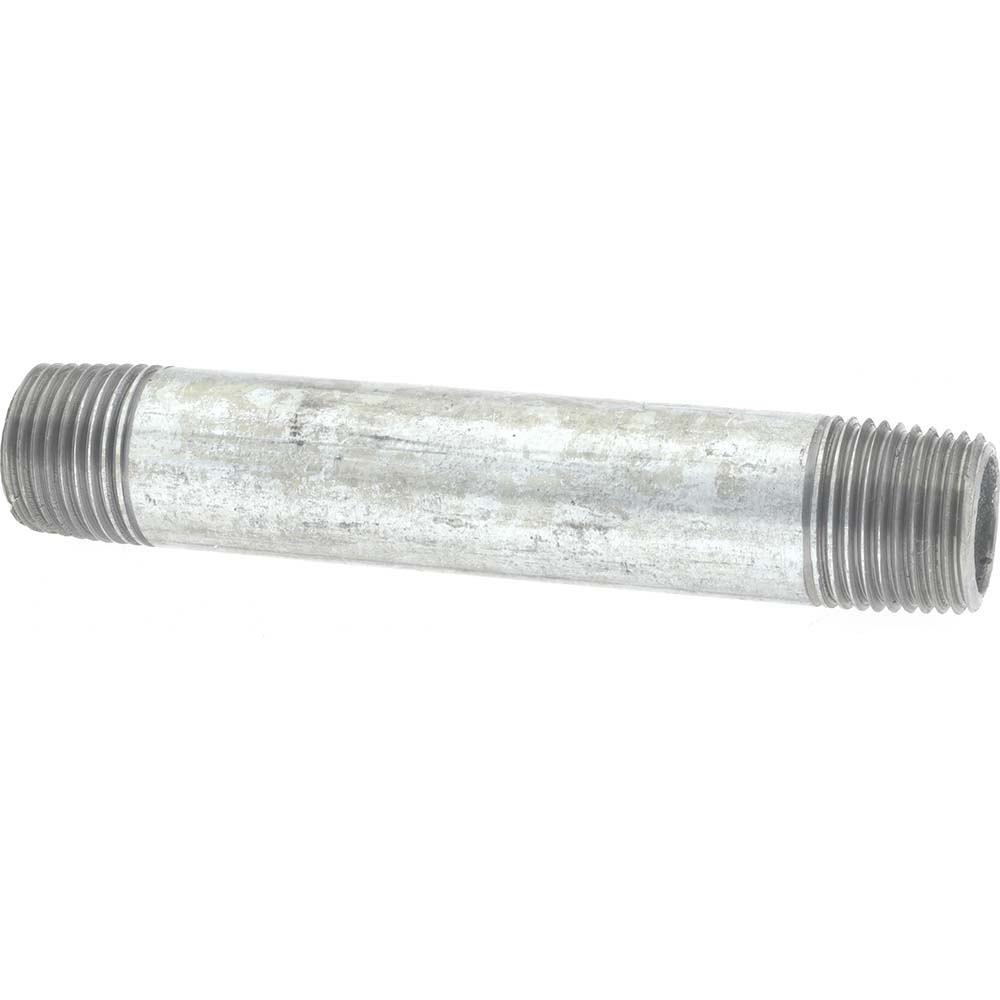 Value Collection Galvanized Pipe Nipple: 1/2", 2-1/2" Long, Schedule 40, Steel - MSCNG04025