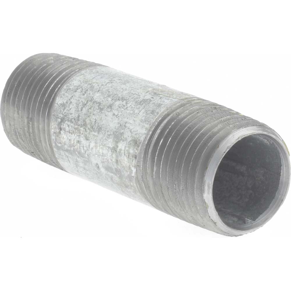 Value Collection Galvanized Pipe Nipple: 1/2", 2-1/2" Long, Schedule 40, Steel - MSCNG04025