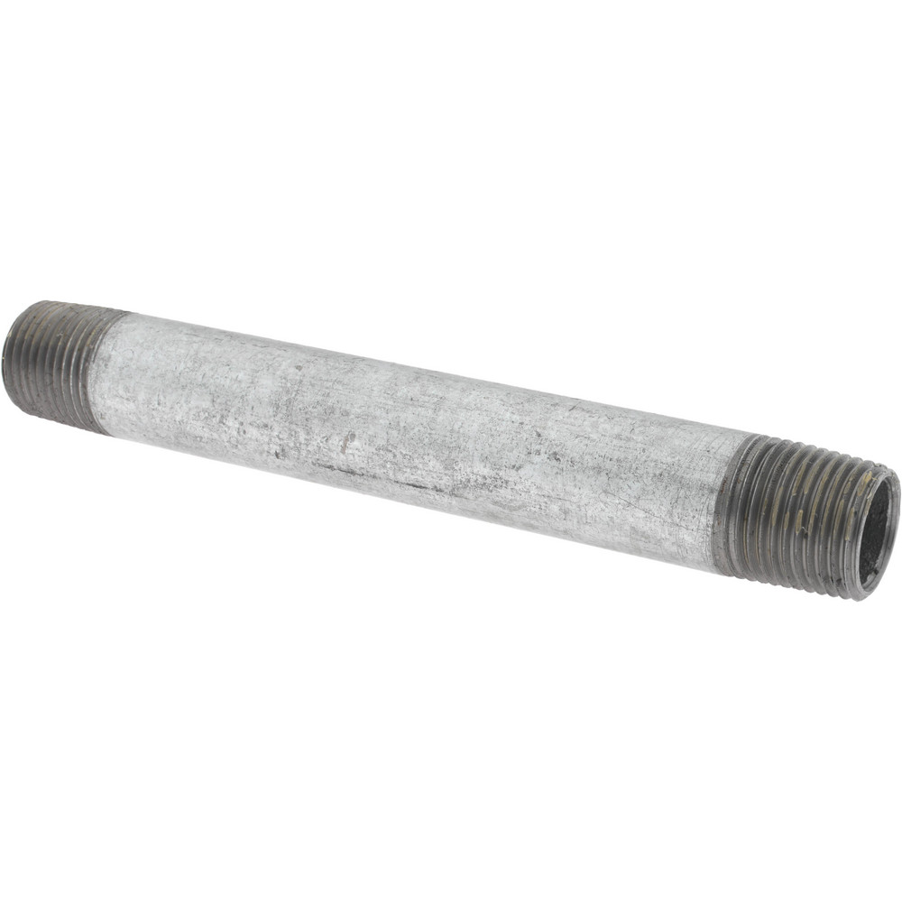 Value Collection Galvanized Pipe Nipple: 1/2", 2-1/2" Long, Schedule 40, Steel - MSCNG04025