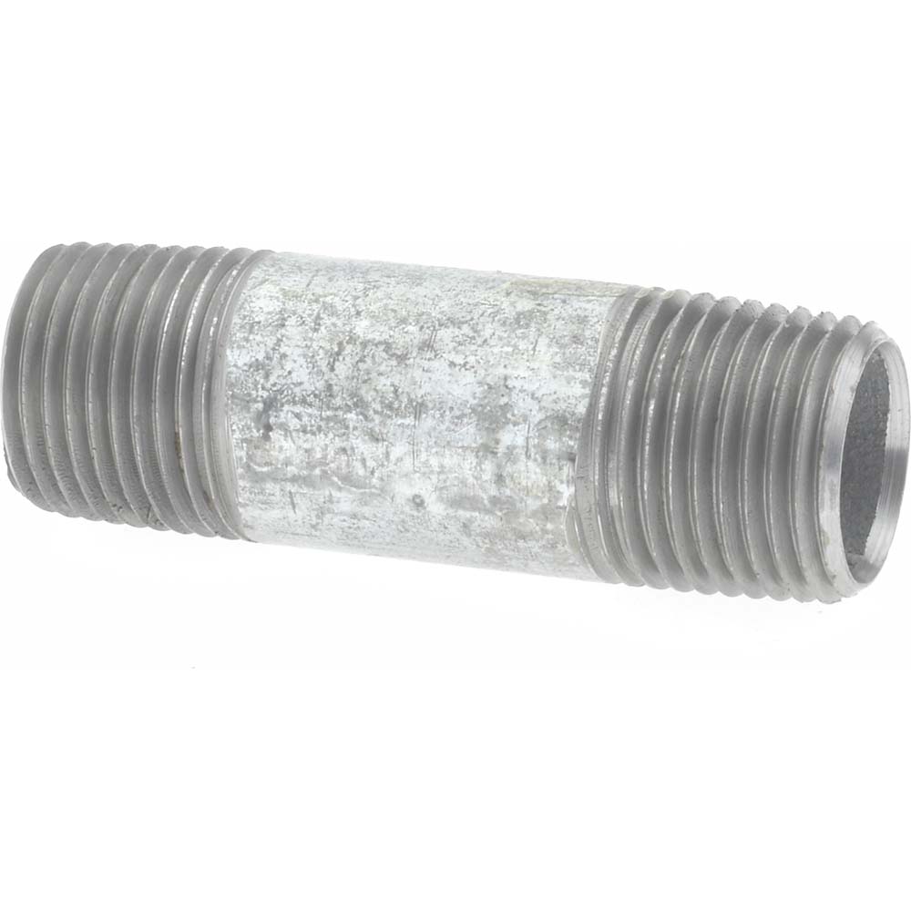Value Collection Galvanized Pipe Nipple: 1/2", 2-1/2" Long, Schedule 40, Steel - MSCNG04025