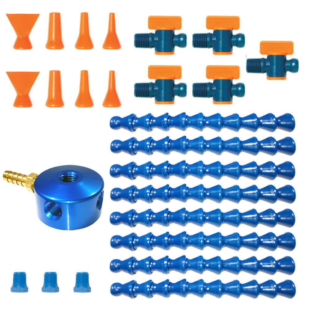 USA Industrials Push-to-Connect Push-to-Connect x Push-to-Connect Fitting: Manifold 3 Tubes, 1/4" OD - ZUSA-TF-PTC-1030