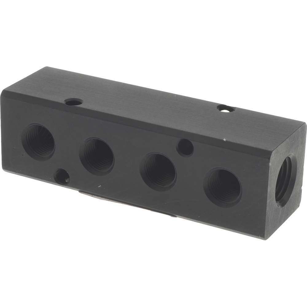 USA Industrials Push-to-Connect Push-to-Connect x Push-to-Connect Fitting: Manifold 3 Tubes, 1/4" OD - ZUSA-TF-PTC-1030