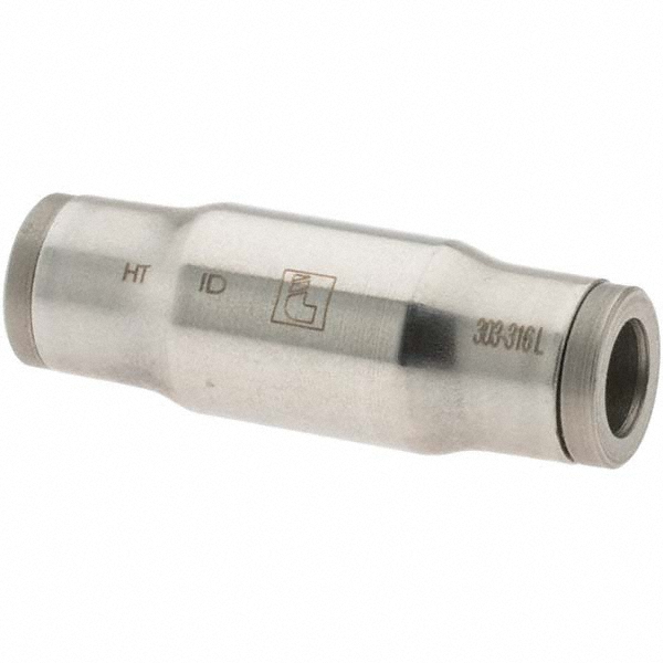 Norgren Push-to-Connect Tube x Tube Fitting: Straight Connector, 4.00 mm OD - 100200400