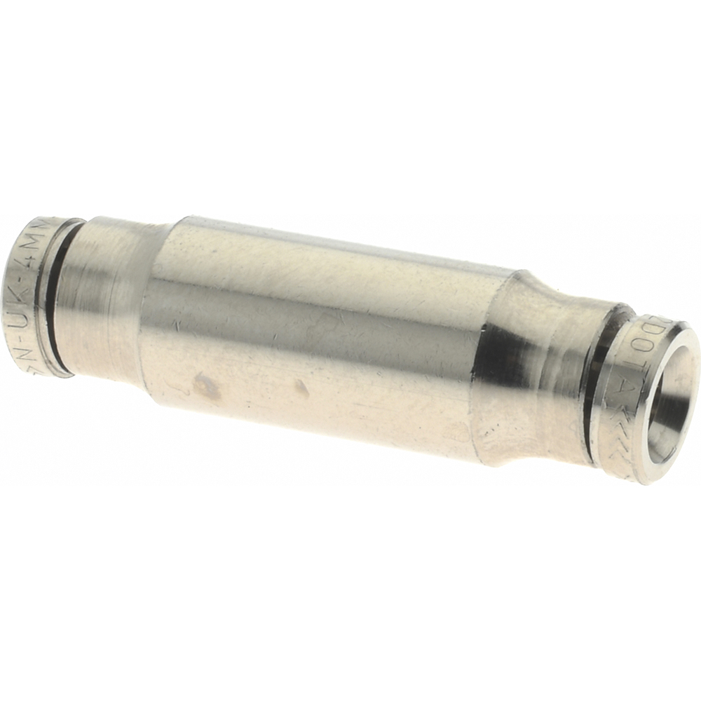 Norgren Push-to-Connect Tube x Tube Fitting: Straight Connector, 4.00 mm OD - 100200400