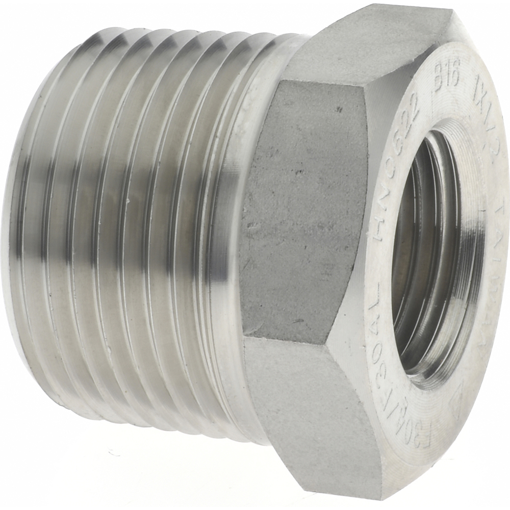 Merit Brass Pipe Bushing: 1 x 1/2", 304 & 304L Stainless Steel - 3414D-1608