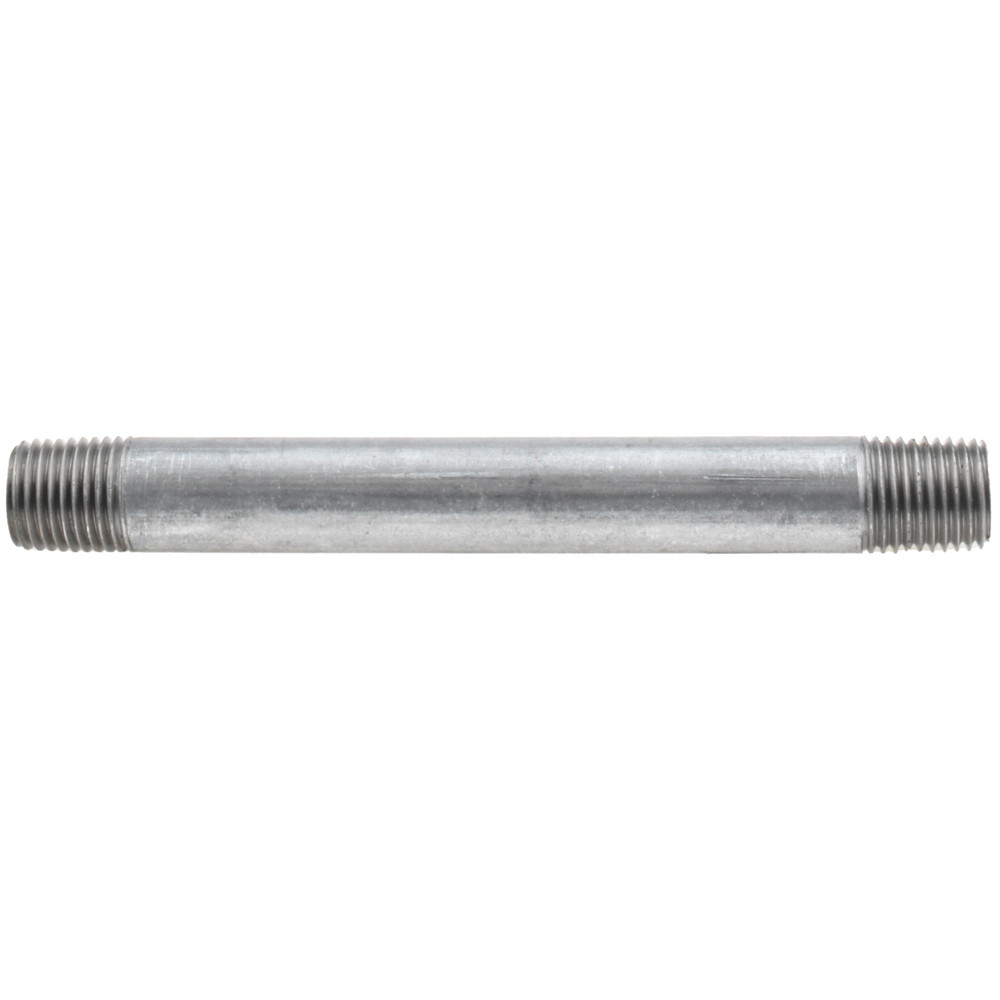 Anvil Galvanized Pipe Nipple: 1/4", 4-1/2" Long, Schedule 40, Steel - 0331006403