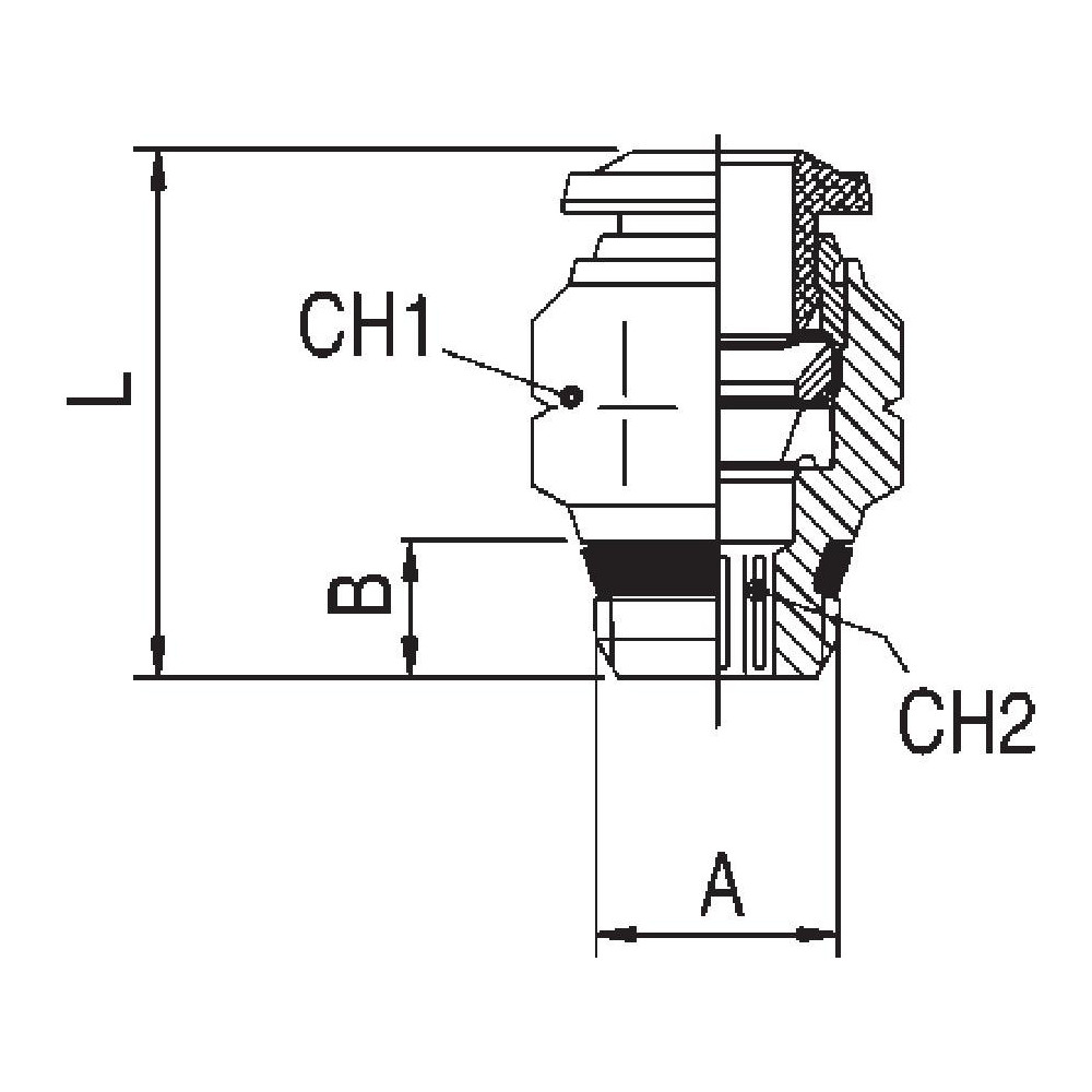 Aignep USA Push-to-Connect Push-to-Connect Fitting: Straight, Universal, 1/2" OD - 87000-08-08