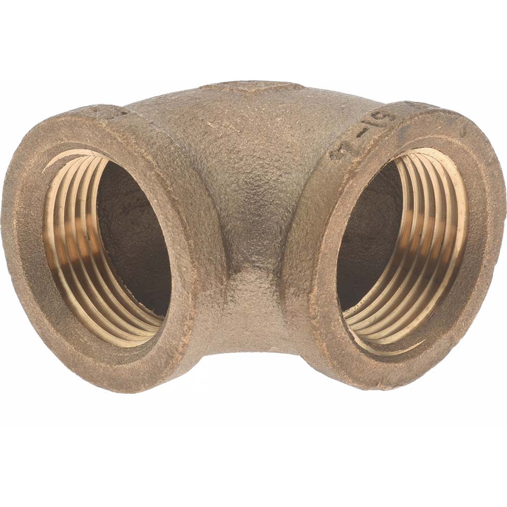 Legend Valve Brass Pipe 90 ° Elbow: 1" Fitting, Threaded, FNPT x FNPT, Class 125, Lead Free - 310-005NL