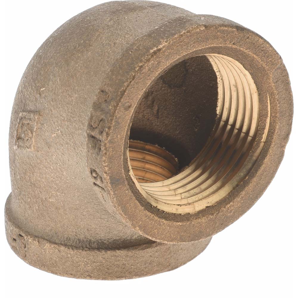 Legend Valve Brass Pipe 90 ° Elbow: 1" Fitting, Threaded, FNPT x FNPT, Class 125, Lead Free - 310-005NL