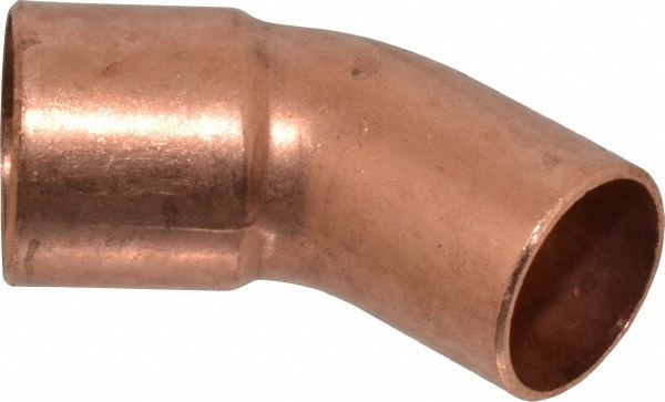 Mueller Industries Wrot Copper Pipe 90 ° Street Elbow: 3/4" Fitting, FTG x C, Solder Joint - W 01654