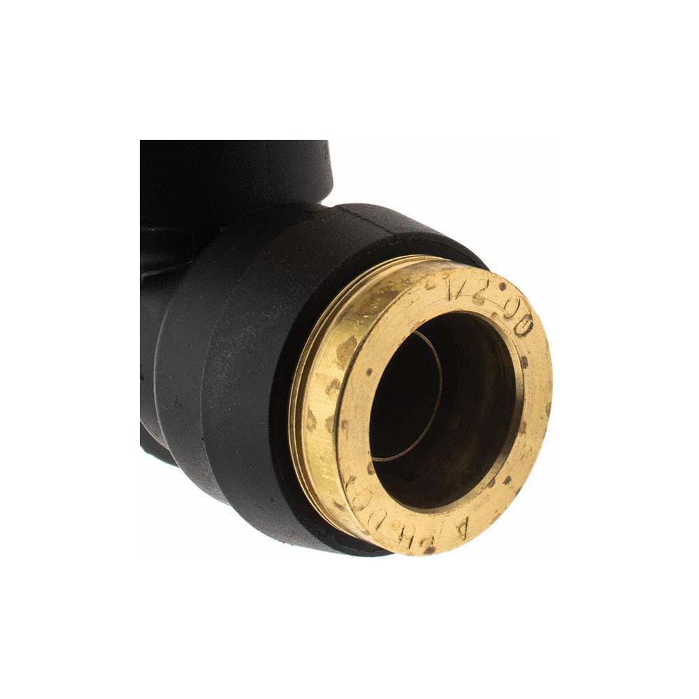 Parker Push-to-Connect Tube x MNPT x Tube x Male Fitting: 90 deg Swivel Elbow, 1/2" OD - PF-00061