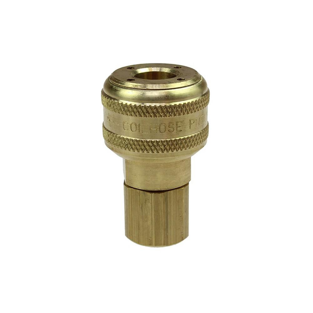 Coilhose Pneumatics Pneumatic Hose Coupling: 3/8" Thread, 1/4" Body Dia, Industrial Interchange - 151