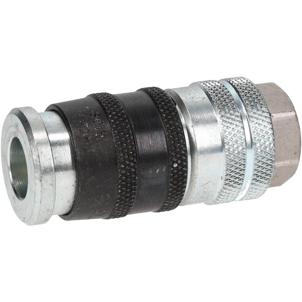 Parker Pneumatic Hose Coupling: 1/4-18, 1/4" Body Dia, Industrial Interchange - EZ-251-4FP