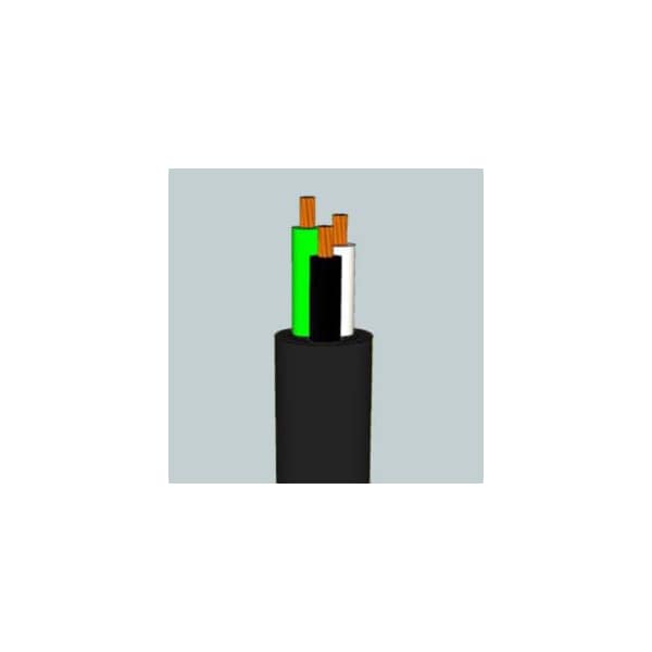 Southwire Portable Cord, SEOOW, 10 AWG, 2 C, Black, TPE, Stranded, 600V - 000000000055043106