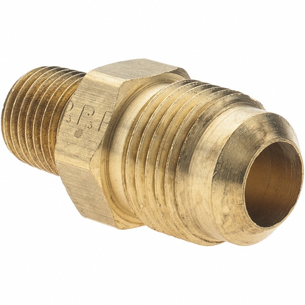 Parker Steel Flared Tube Connector: 1/4" OD, 1/4-18 Thread, 37 deg Flared Angle - KP24537