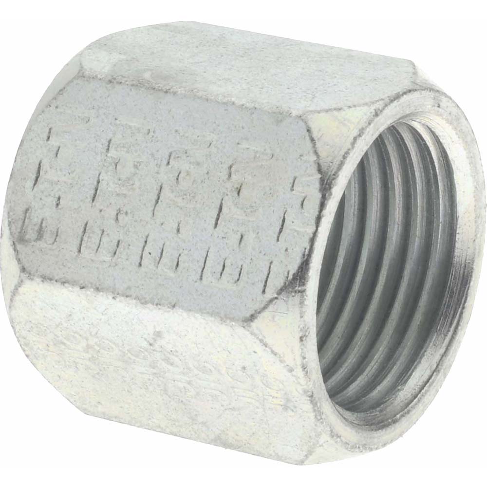 Eaton Steel Flared Tube Nut: 1/2" OD, 3/4-16 Thread, 37 deg Flared Angle - 1290-8S