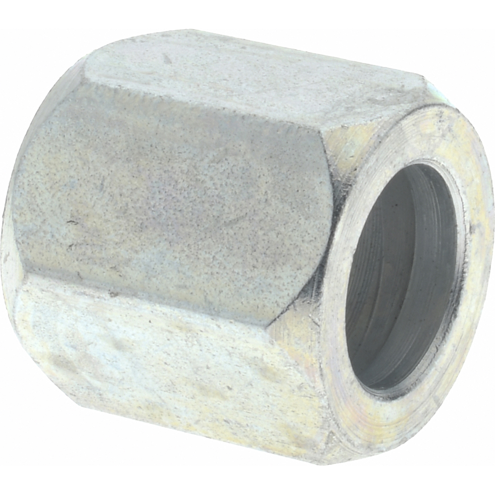 Eaton Steel Flared Tube Nut: 1/2" OD, 3/4-16 Thread, 37 deg Flared Angle - 1290-8S