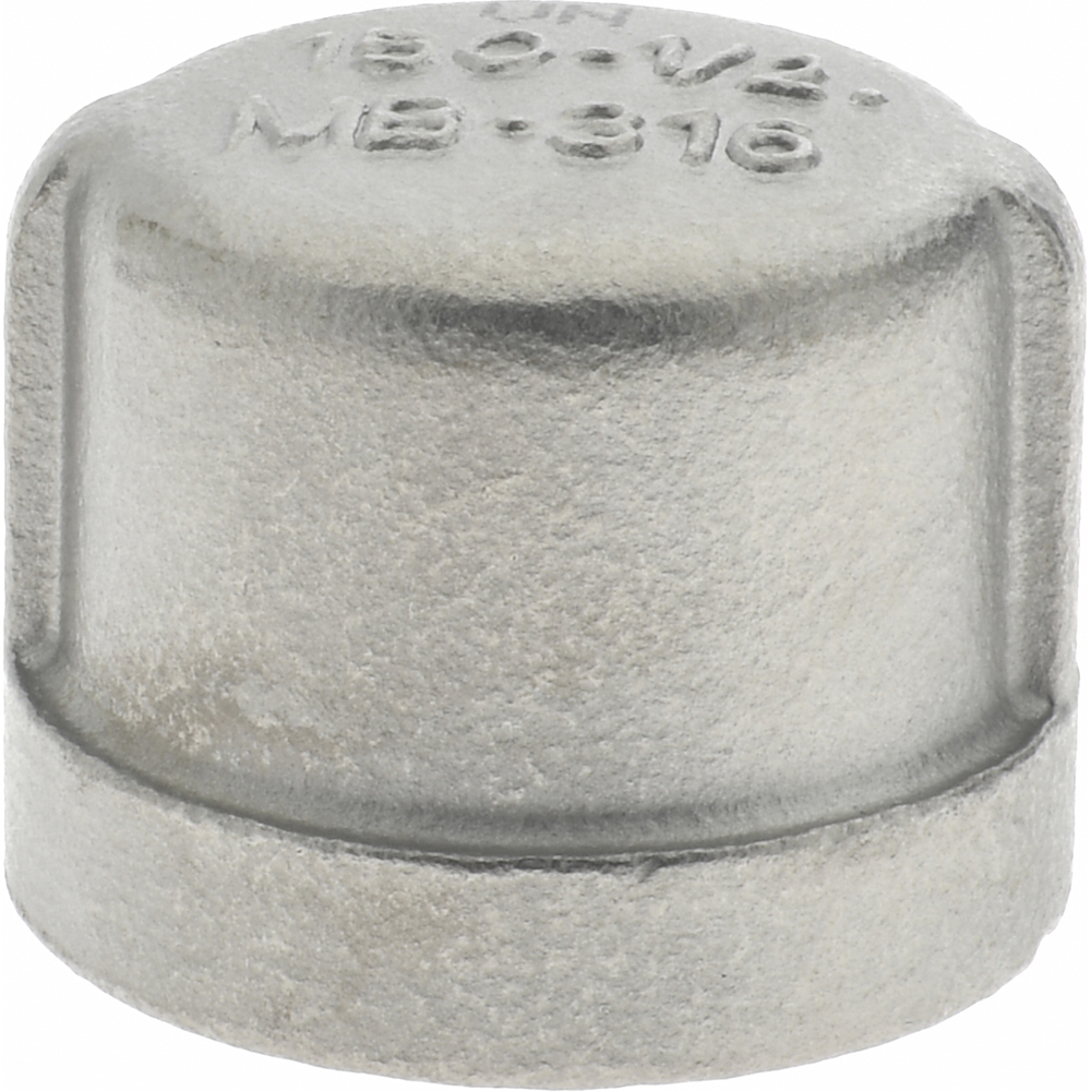 Merit Brass Pipe End Cap: 1/2", 316 Stainless Steel - K616-08