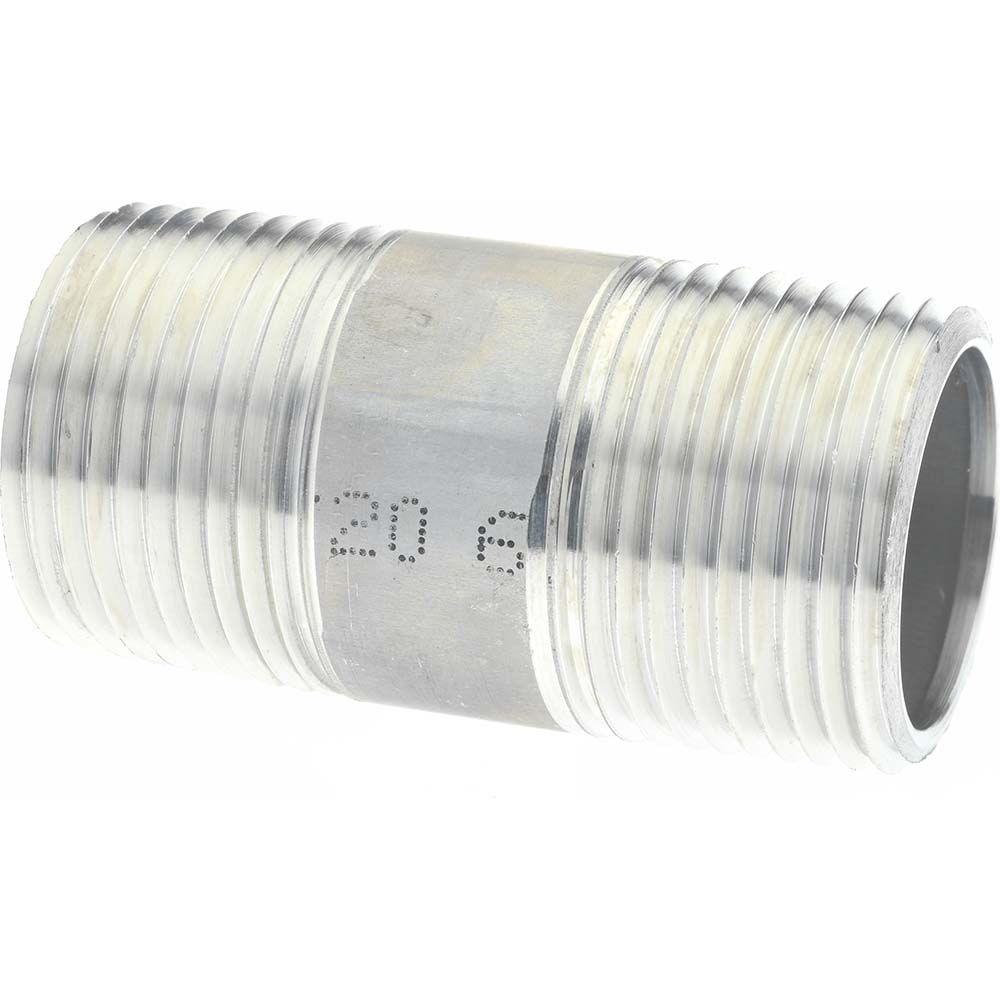 Merit Brass 1/2 x 1-1/8" 6061 Aluminum Pipe Nipple - 8008-001