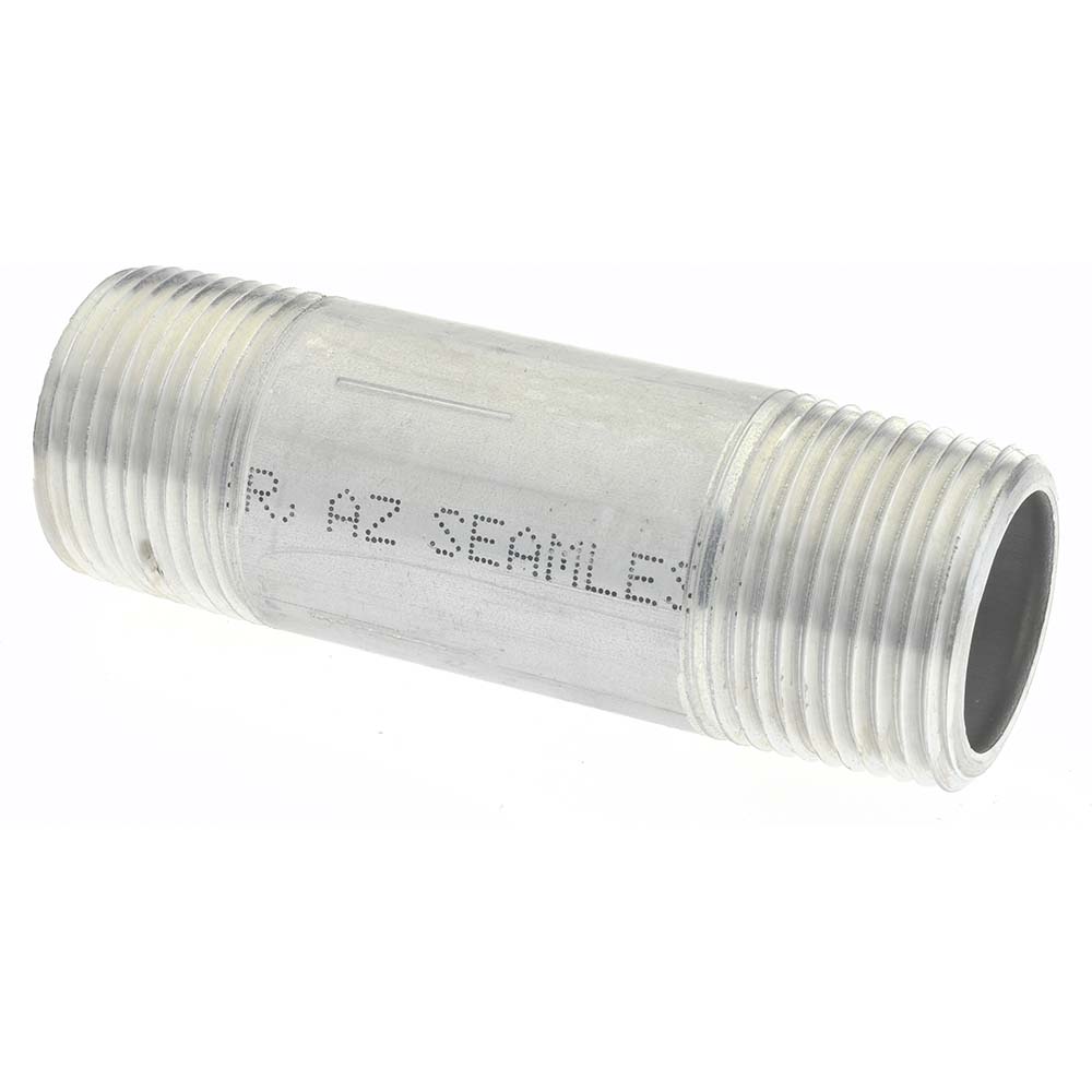 Merit Brass 1/2 x 1-1/8" 6061 Aluminum Pipe Nipple - 8008-001