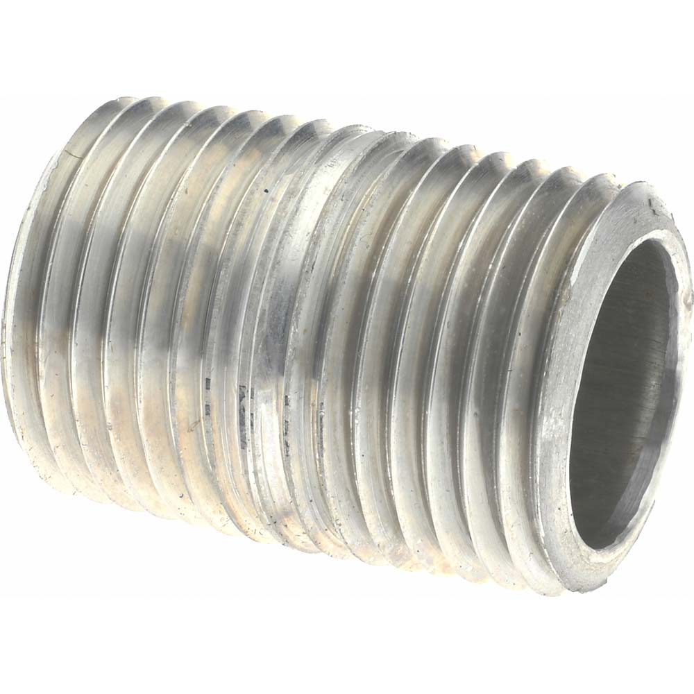 Merit Brass 1/2 x 1-1/8" 6061 Aluminum Pipe Nipple - 8008-001