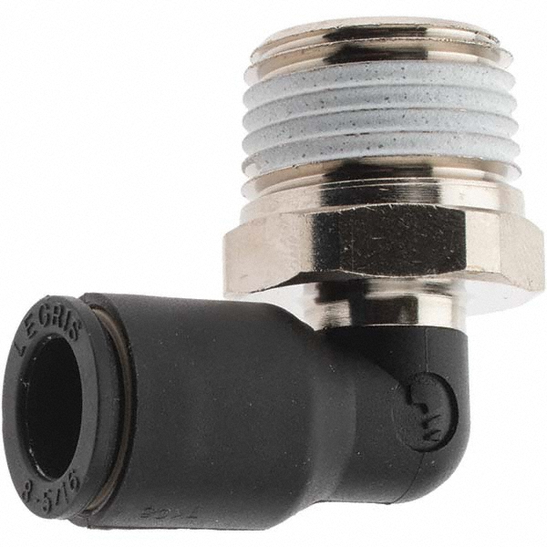 Parker Push-to-Connect Fitting: Male Elbow, NPT - B10468