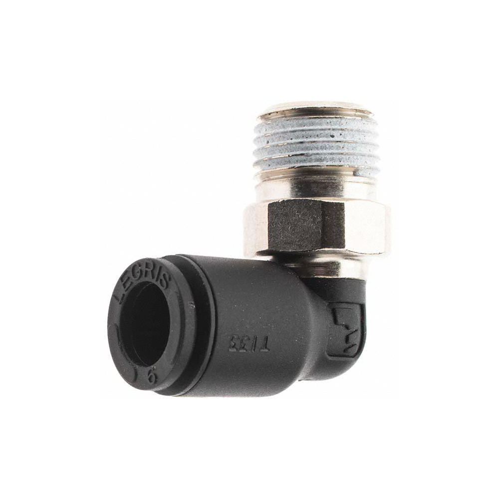 Parker Push-to-Connect Fitting: Male Elbow, NPT - B10468