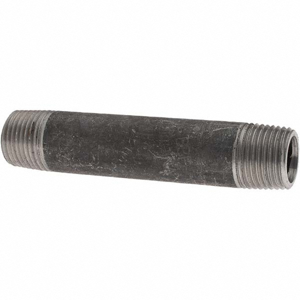 Value Collection Black Pipe Nipple: 1/2" Dia x 4" Long, Schedule 40 - MSCNB04040