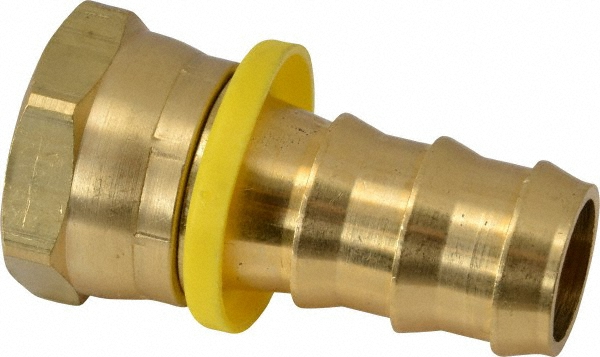 Dixon Valve & Coupling Barbed Push-On Hose Female Connector: 1/2" NPSM, Brass, 1/2" Barb - 2780808C