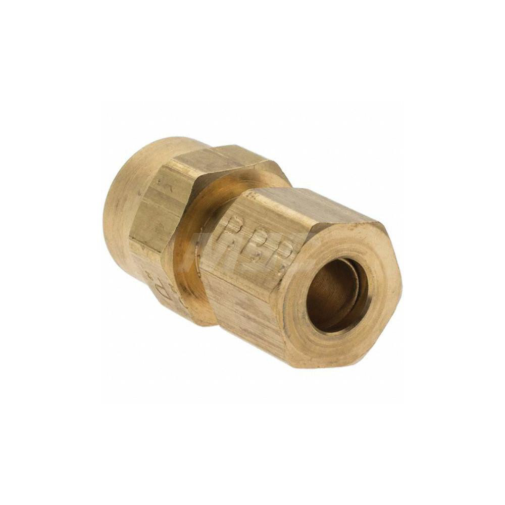 Parker Compression Tube Connector: 1/8-27, 1/4" Tube OD, Compression x FNPT - -11053-3