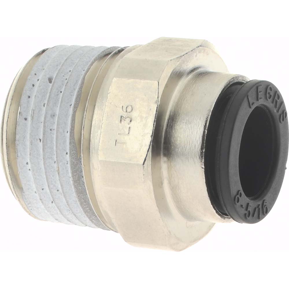 Legris Push-to-Connect Tube x MNPT Fitting: Connector, NPT, 5/16" OD - 3175 08 18