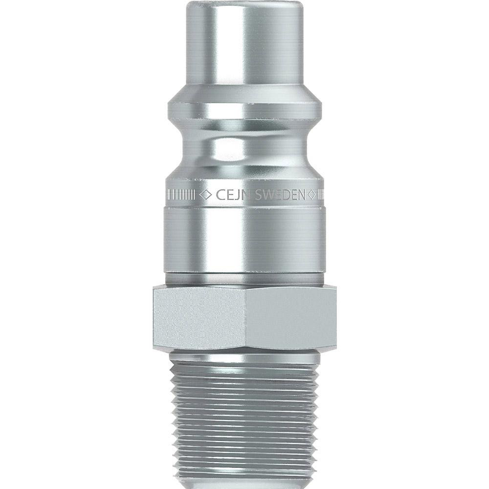 CEJN Pneumatic Hose Coupling: 1/4" Thread, 3/8" Body Dia, Industrial Interchange - 10 430 5452