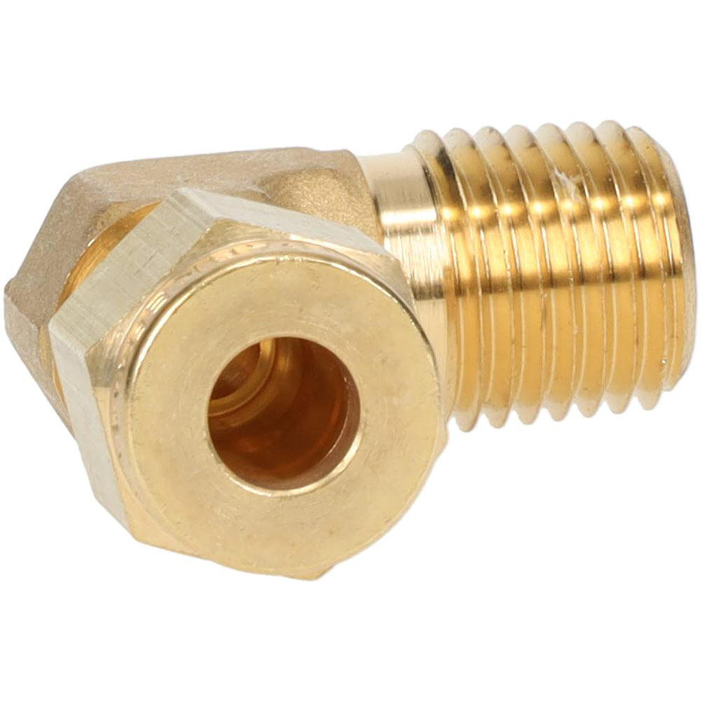 Parker Compression Tube Male Elbow: 1/4" Tube OD, Compression x MNPT - 4-4 CBZ-B