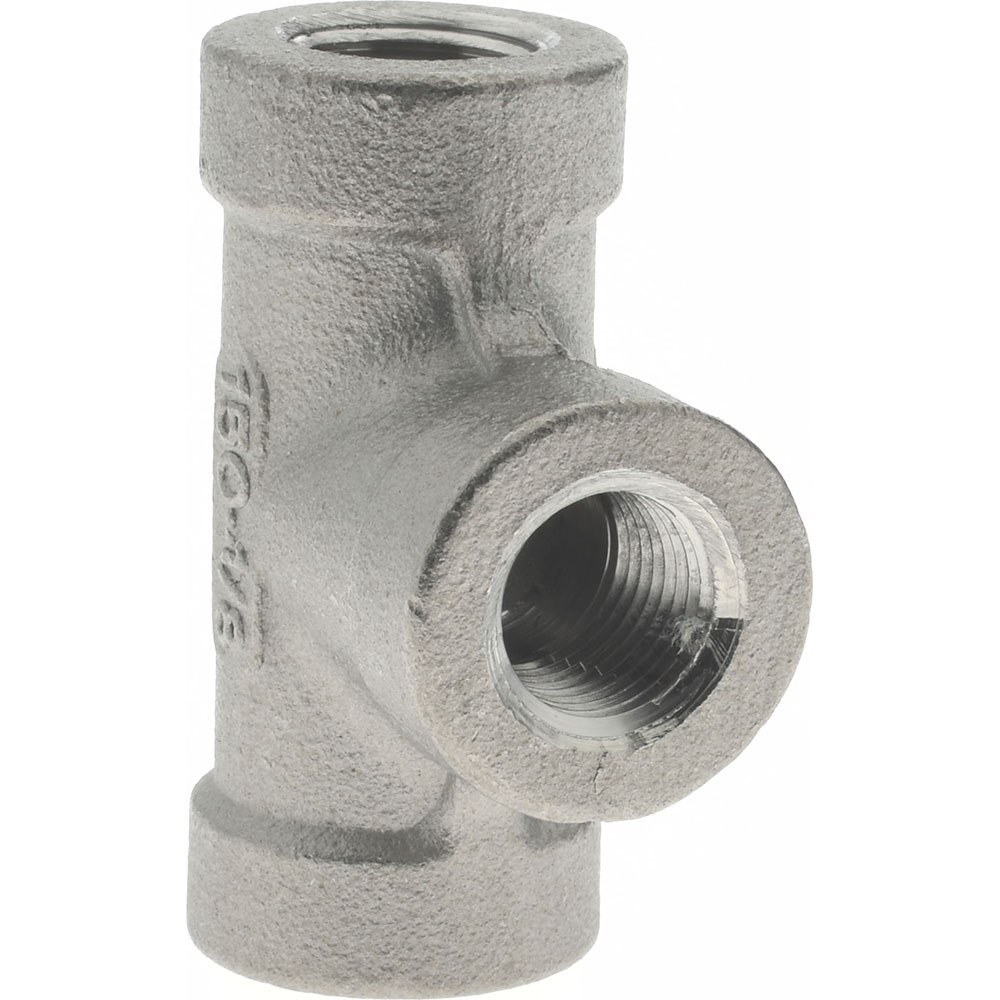 Merit Brass Pipe Tee: 1/8", 316 Stainless Steel - K606-02