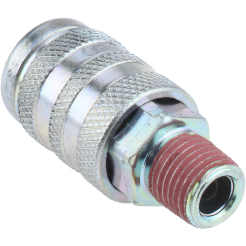 Value Collection 5 Piece 1/4" Body 1/4 NPT 215 psi Zinc Industrial Pneumatic Coupling Plug Set - 2311082531