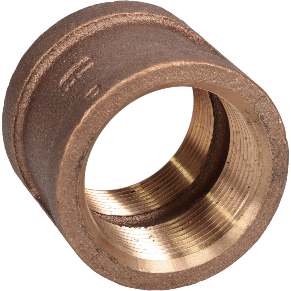 Merit Brass Brass Pipe Coupling: 1-1/2" Fitting, Threaded, FNPT x FNPT, Class 125, Lead Free - XNL111-24