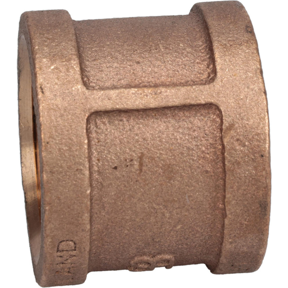 Merit Brass Brass Pipe Coupling: 1-1/2" Fitting, Threaded, FNPT x FNPT, Class 125, Lead Free - XNL111-24