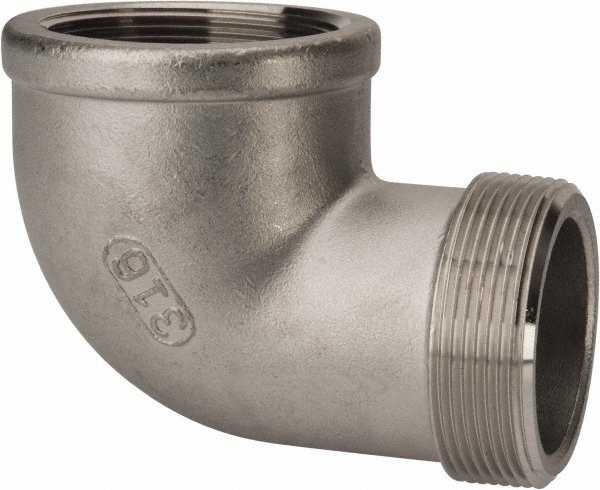 Merit Brass Pipe 90 deg Street Elbow: 2", 316 Stainless Steel - K603-32