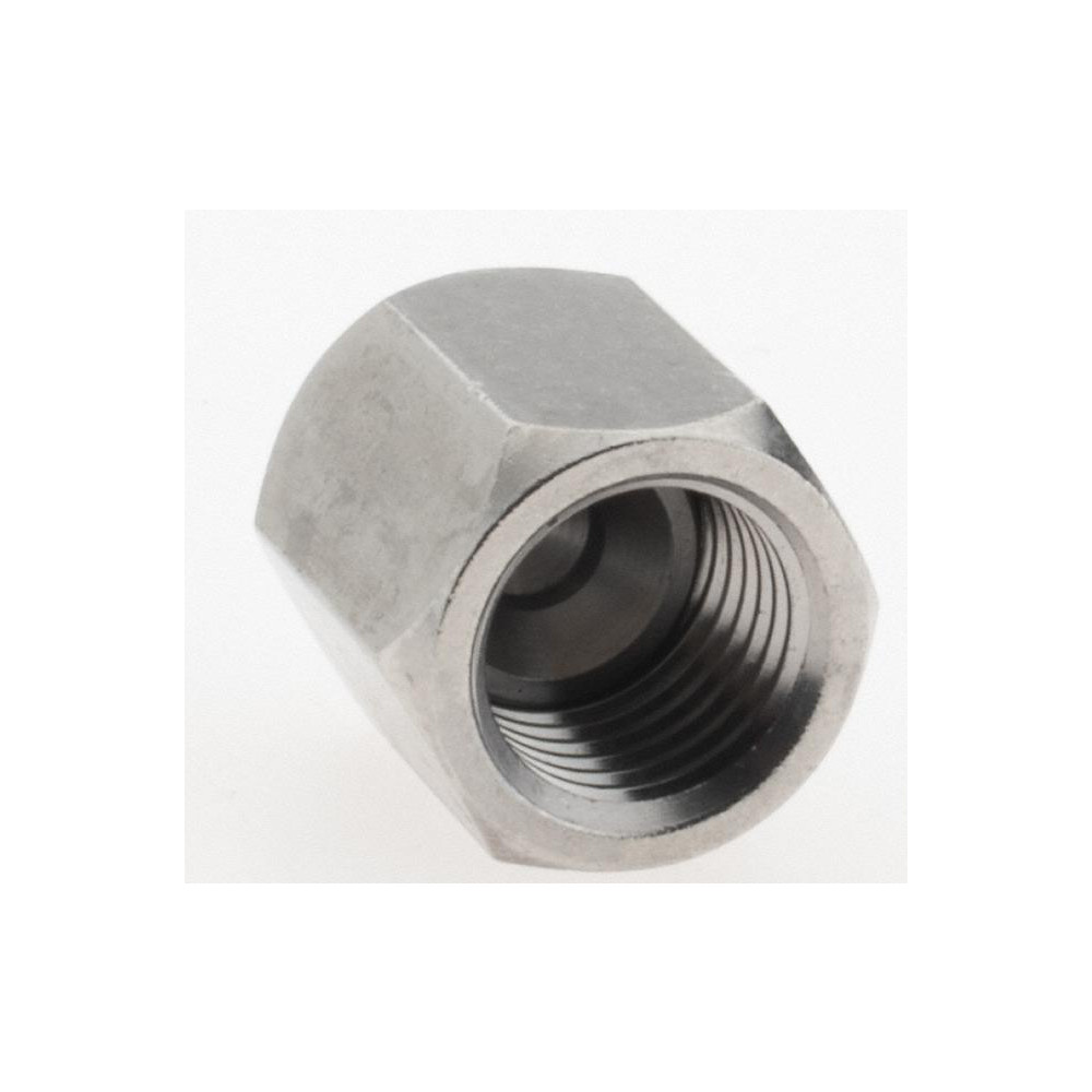 Parker Stainless Steel Flared Tube Cap: 1/4" OD, 37 deg Flared Angle - PT-00320