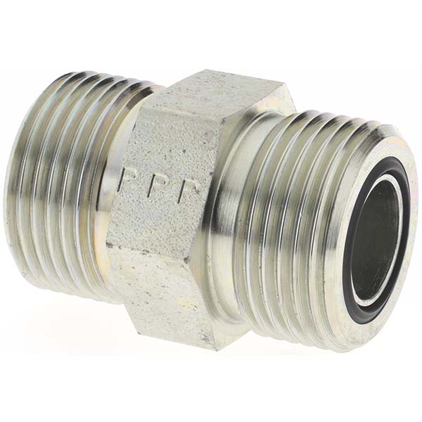 Parker Compression Tube Union: 1-3/16-12, 3/4" Tube OD, ORFS - KP80059
