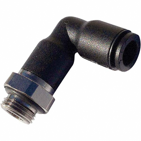 Legris Push-to-Connect Push-to-Connect Fitting: 90 deg Extended Elbow, M5x0.8 Thread, 6.00 mm OD - 3169 06 19