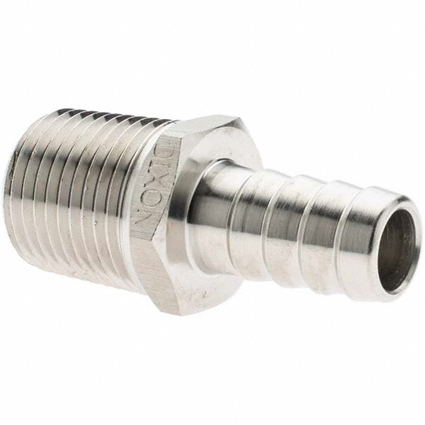 Dixon Valve & Coupling Barbed Hose Fittings: Fitting Type: Male, Hose Barb; Material: Brass; Thread Standard: NPTF; Thread Size: 1/4 - 1020604C