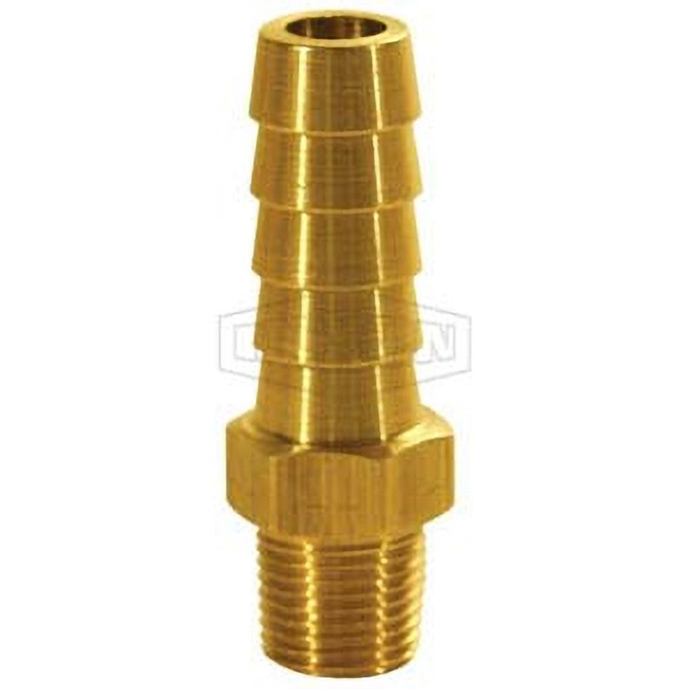 Dixon Valve & Coupling Barbed Hose Fittings: Fitting Type: Male, Hose Barb; Material: Brass; Thread Standard: NPTF; Thread Size: 1/4 - 1020604C