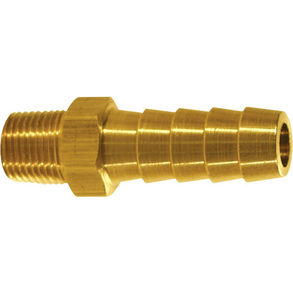 Dixon Valve & Coupling Barbed Hose Fittings: Fitting Type: Male, Hose Barb; Material: Brass; Thread Standard: NPTF; Thread Size: 1/4 - 1020604C
