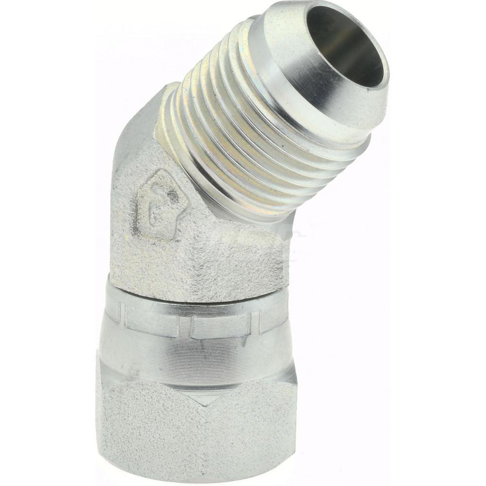 Parker Steel Flared Tube 45 Deg Elbow: 5/8" OD, 37 deg Flared Angle - KP17683