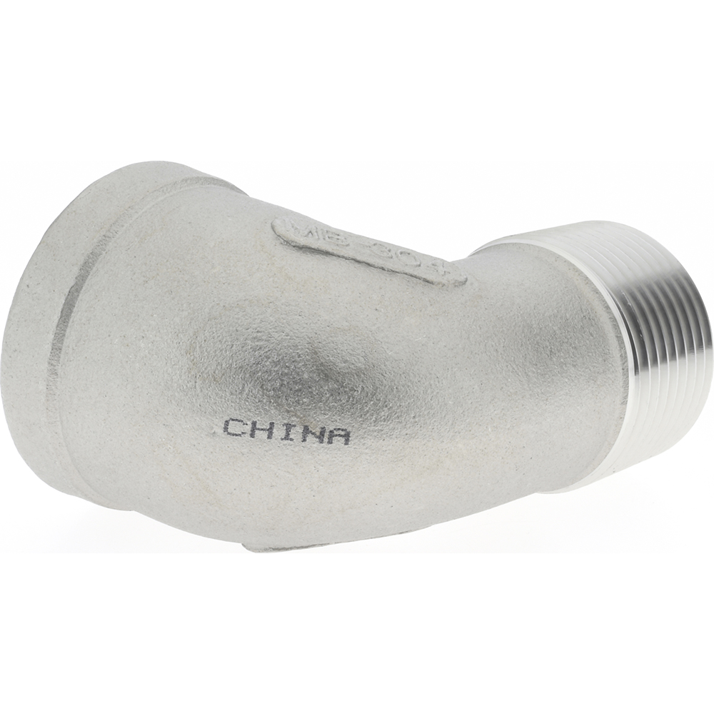 Merit Brass Pipe 90 deg Street Elbow: 1", 304 Stainless Steel - K403-16