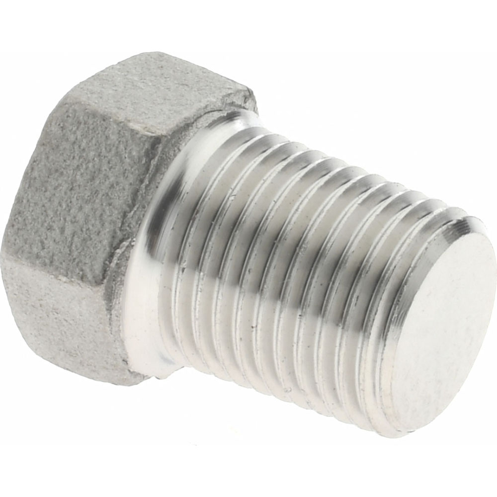Merit Brass Pipe Hex Plug: 1/8", 316 Stainless Steel - K617H-02